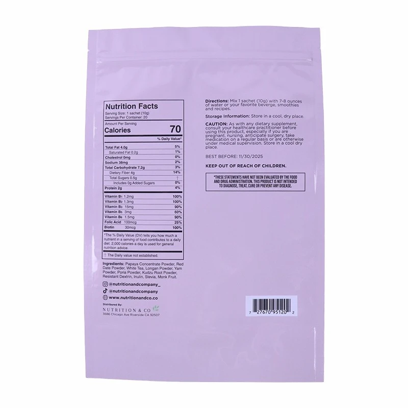 Meal Replacement Powder Foil Bags factory